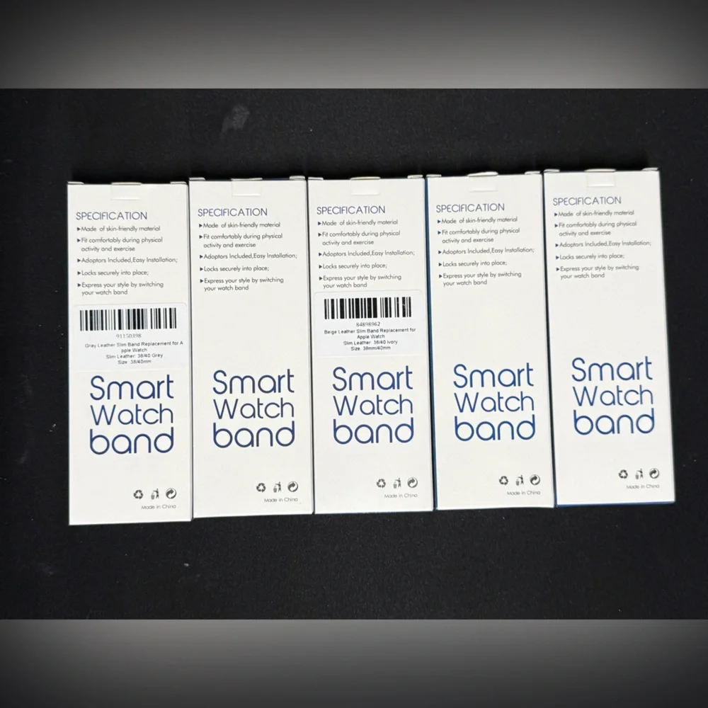 NEW Set of 5 Smart Watch Bands in Various Colors 38/40/41mm